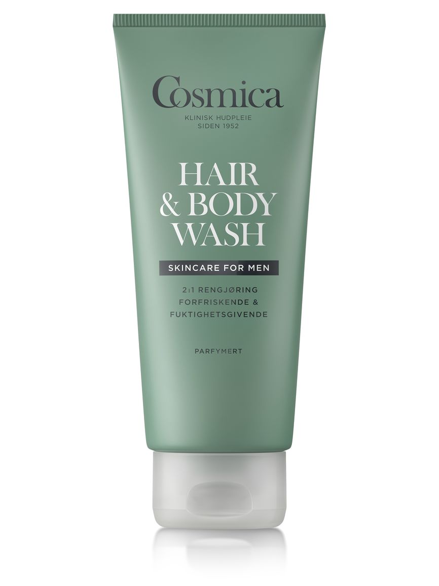 Bilde av en tube med Cosmica Men Hair & Body Wash med parfyme 200 ml