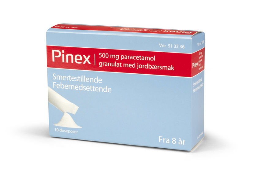 Pinex 500 mg granulat jordbær 10 stk