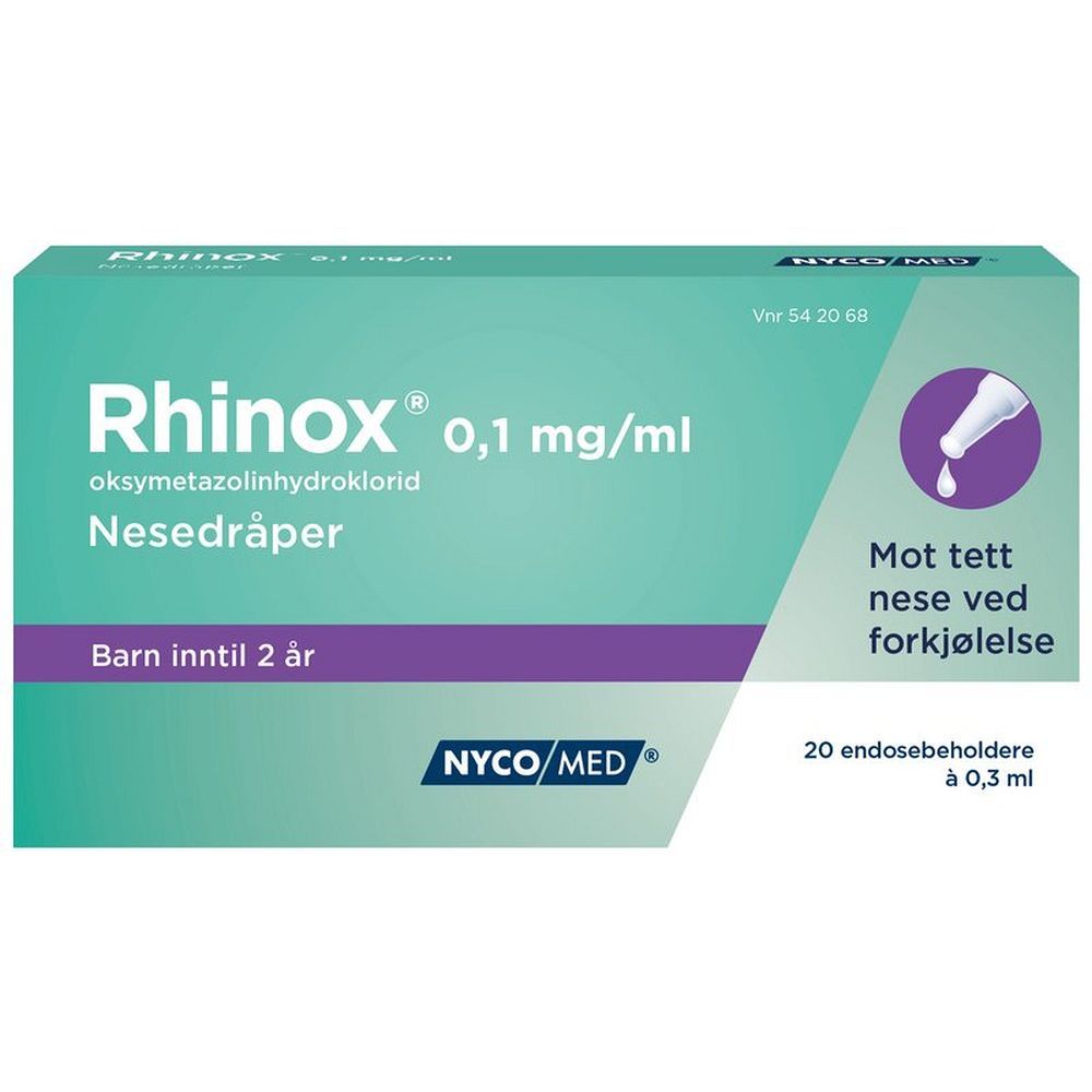 Rhinox nesedråper 0.1mg/ml endos 20X0.3 ML