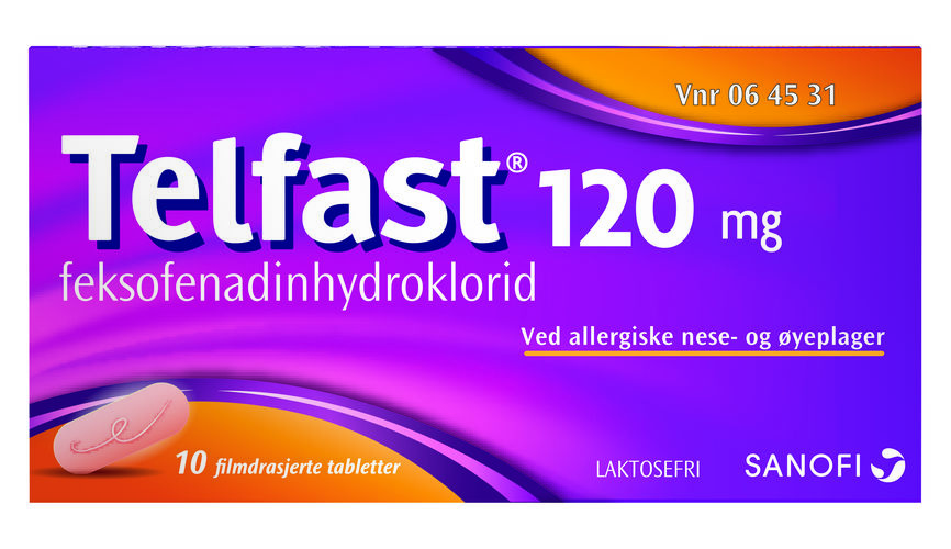 Telfast 120 mg tabletter 10 stk