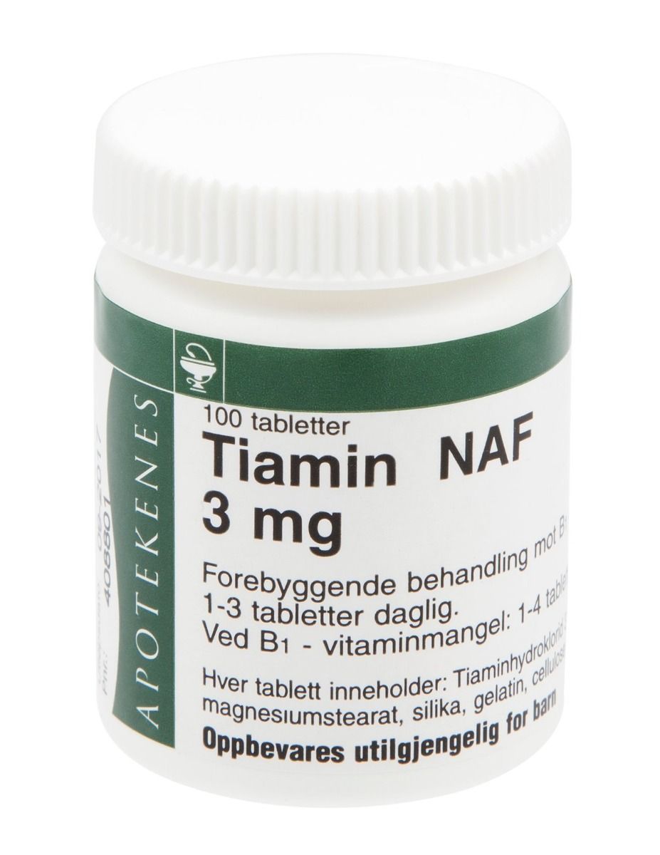 Tiamin NAF tab 3mg 100 STK