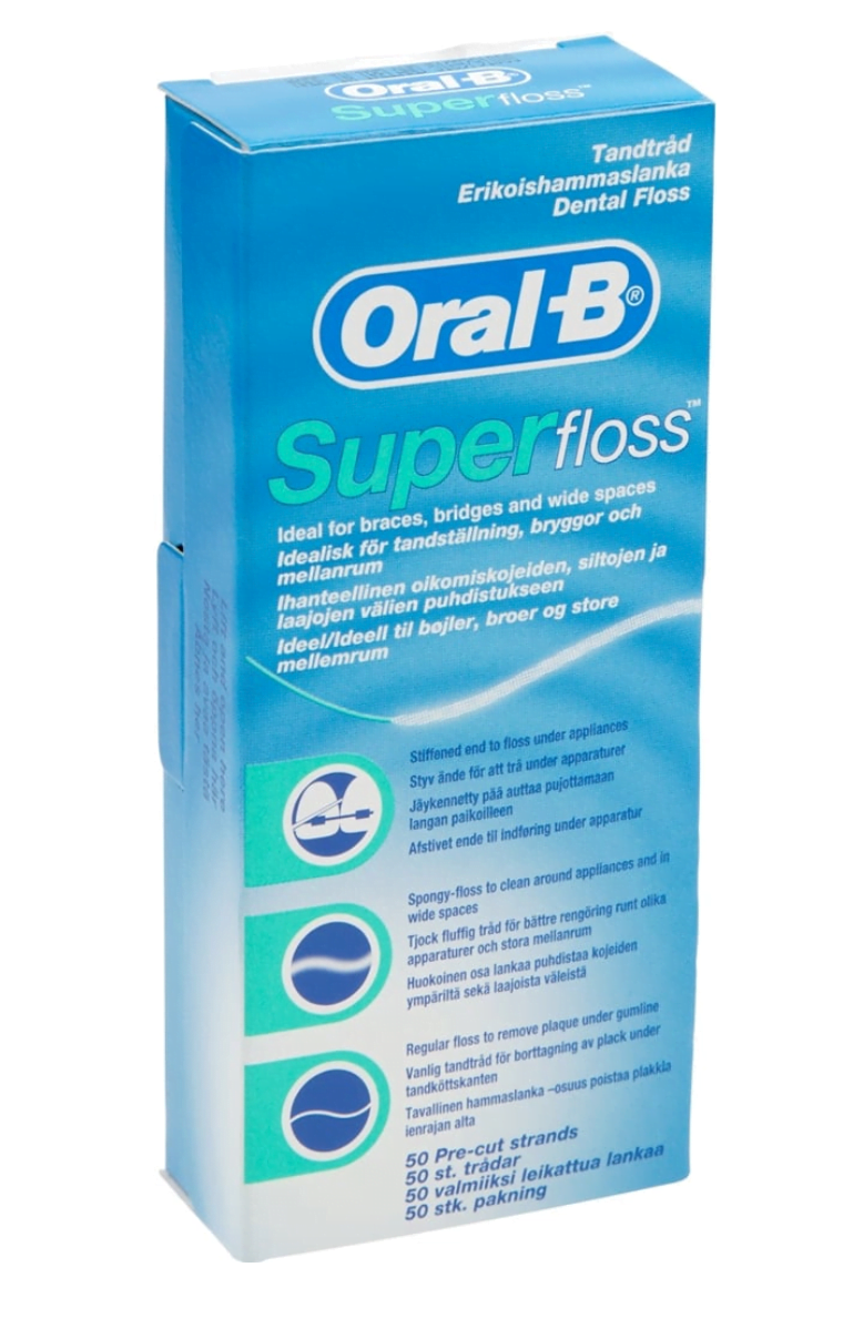 Oral-B tanntråd Super Floss 50 stk