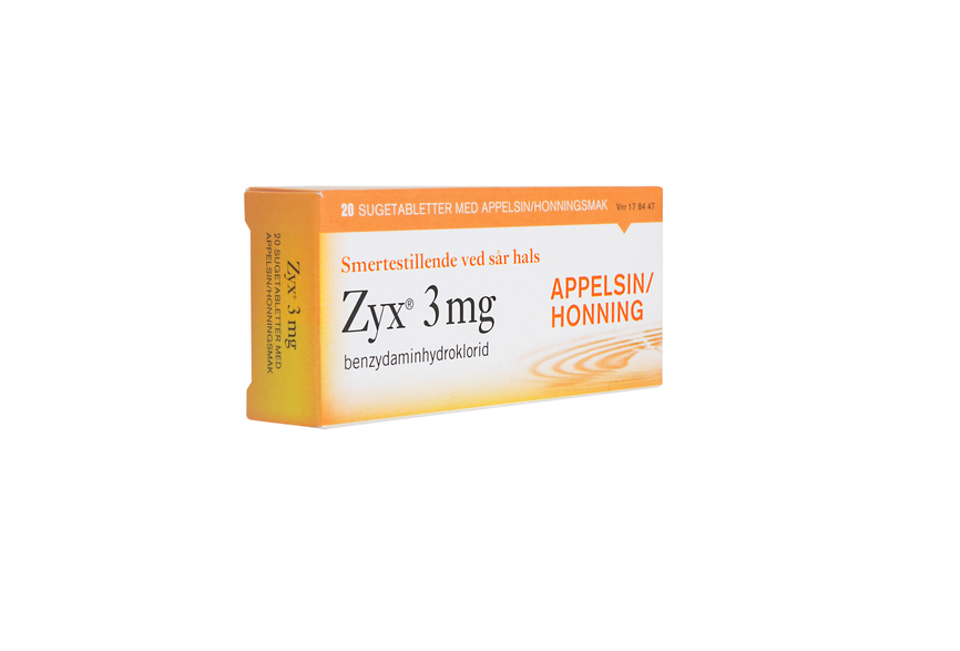 Zyx 3 mg sugetabletter appelsin/honnning 20 stk