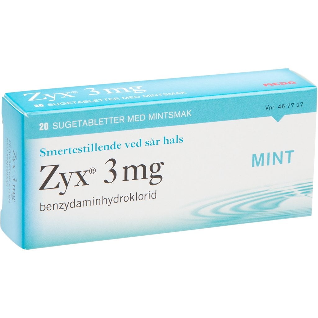 Zyx 3 mg sugetabletter mint 20 stk