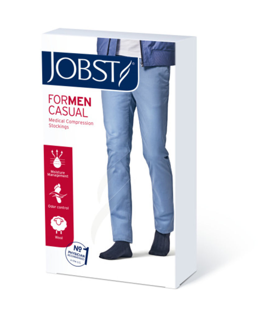 Jobst Men Casual K1 Kne Sort L 1par