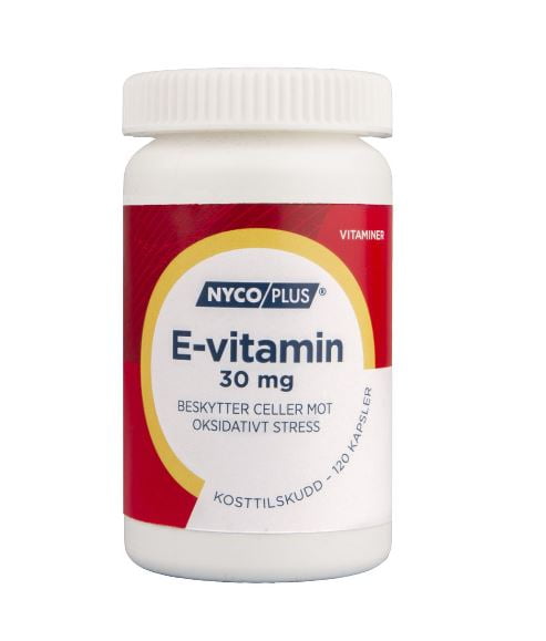 Nycoplus E-vitamin 30 mg 120 kapsler