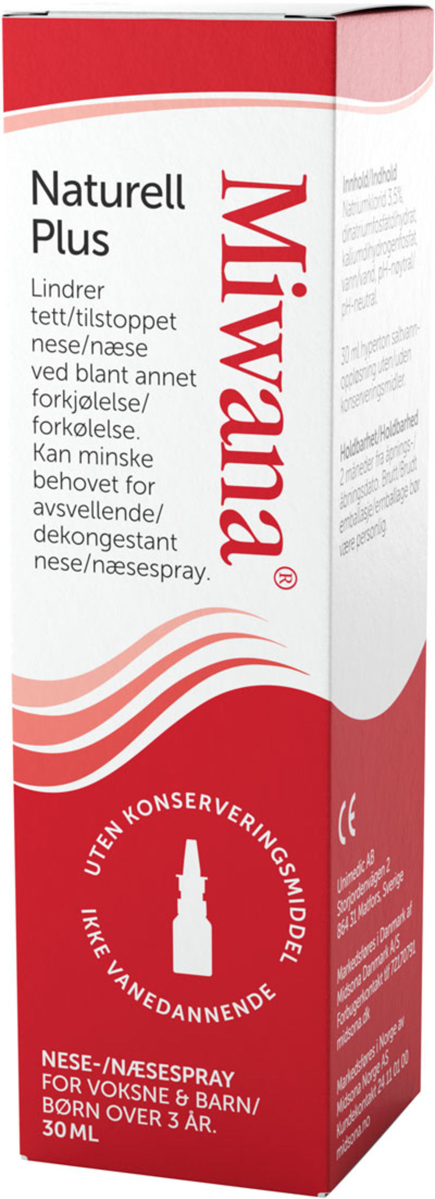 Plus Naturell saltvannsspray 30ml