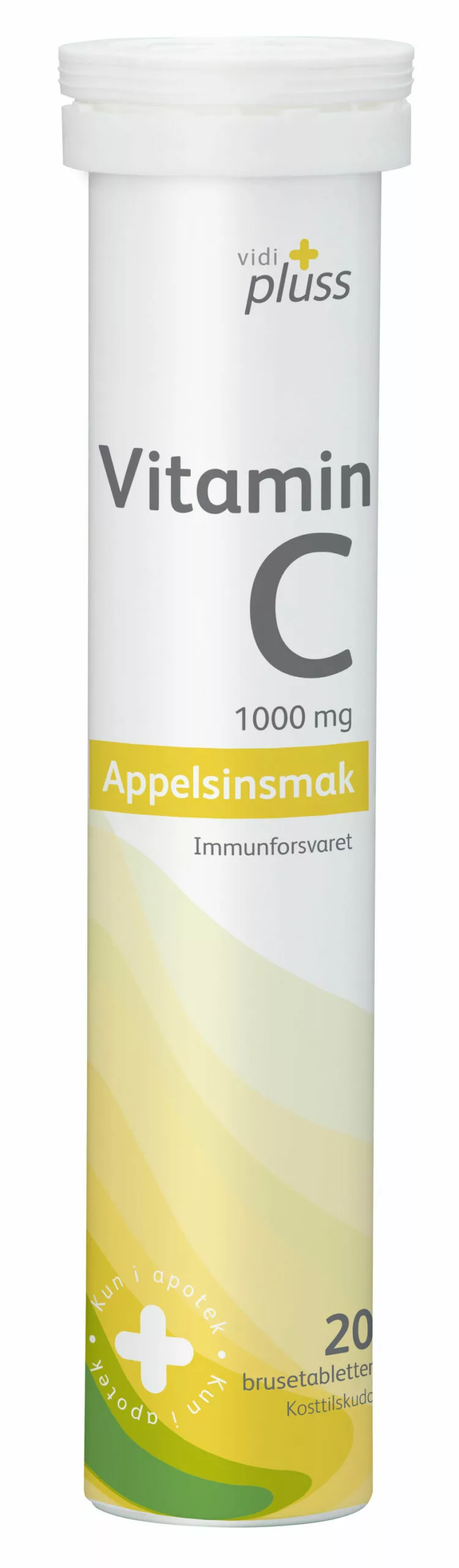 Vidi pluss C-vitamin 1000mg brusetabletter appelsinsmak 20 stk