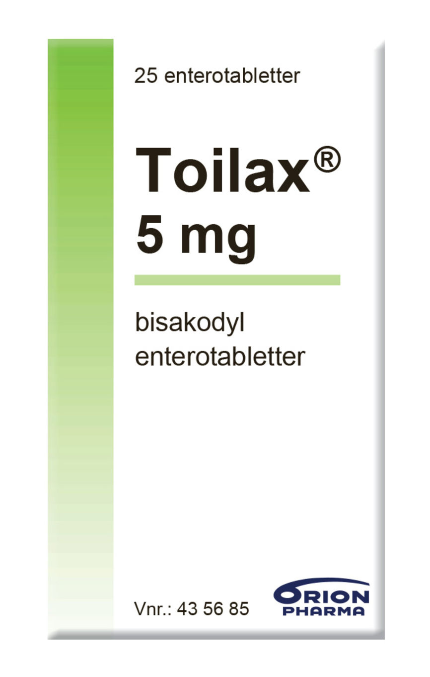 Toilax 5 mg enterotabletter 25 stk