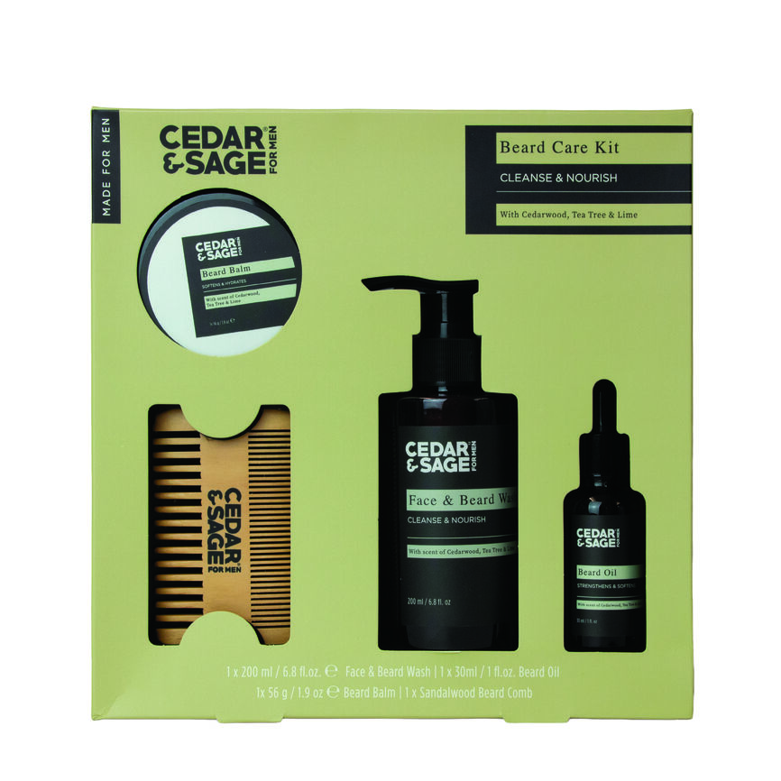 Cedar & Sage Beard Care gavesett