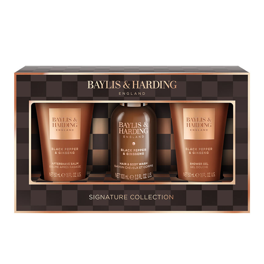 Baylis & Harding Men`s Black Pepper & Ginseng Travel Trio Gift Set