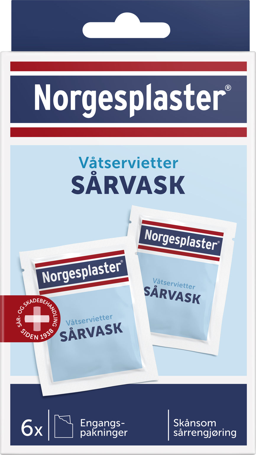 Norgesplaster Sårvask 6 stk