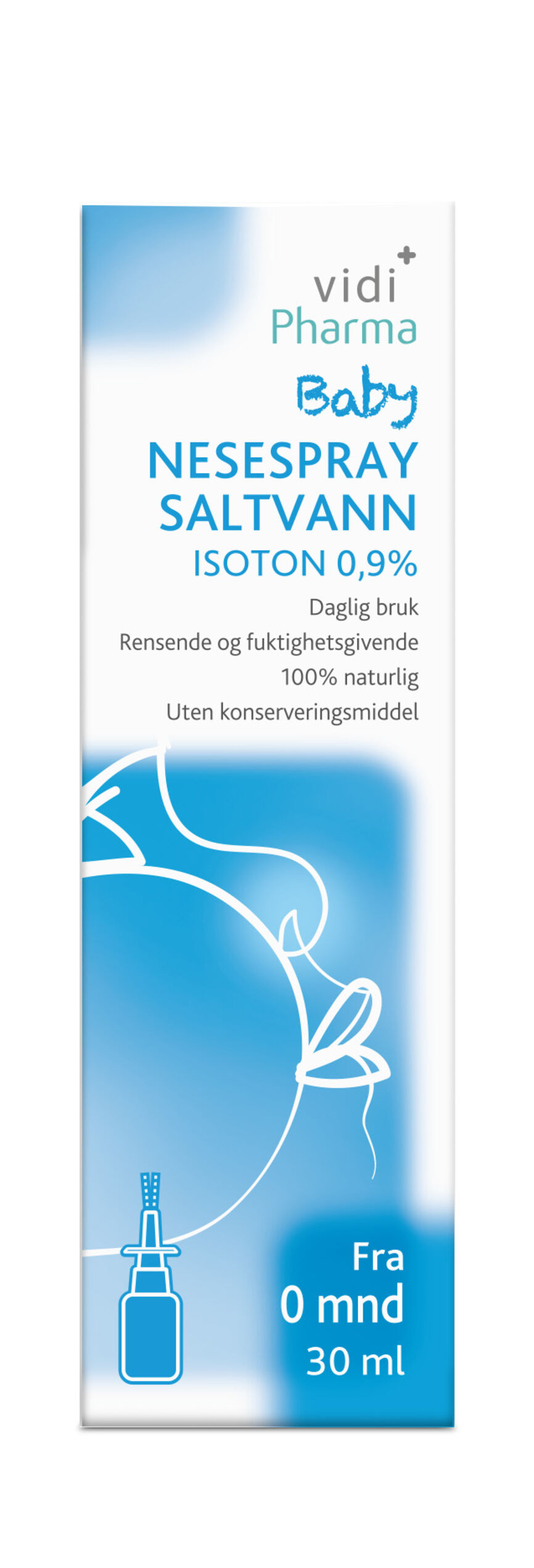 Vidi Pharma baby nesespray saltvann isoton 0,9% 30 ml