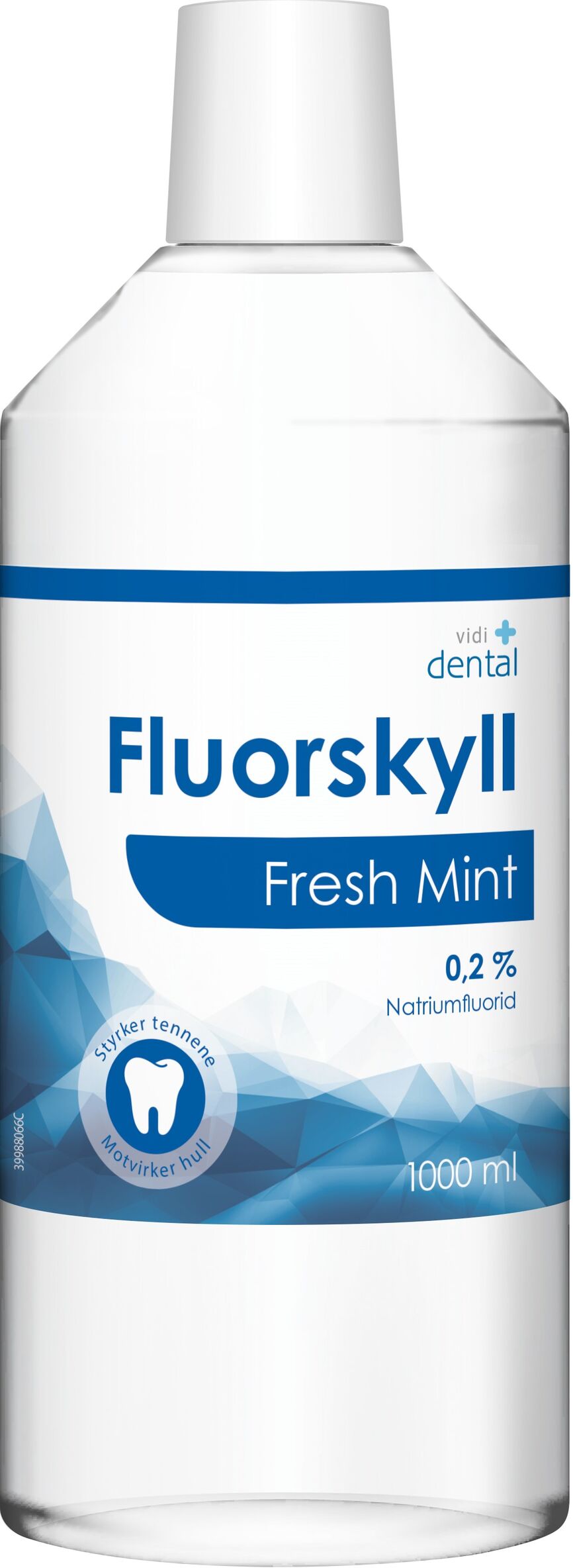 Vidi dental fluorskyll 0,2 % fresh mint 1000 ml