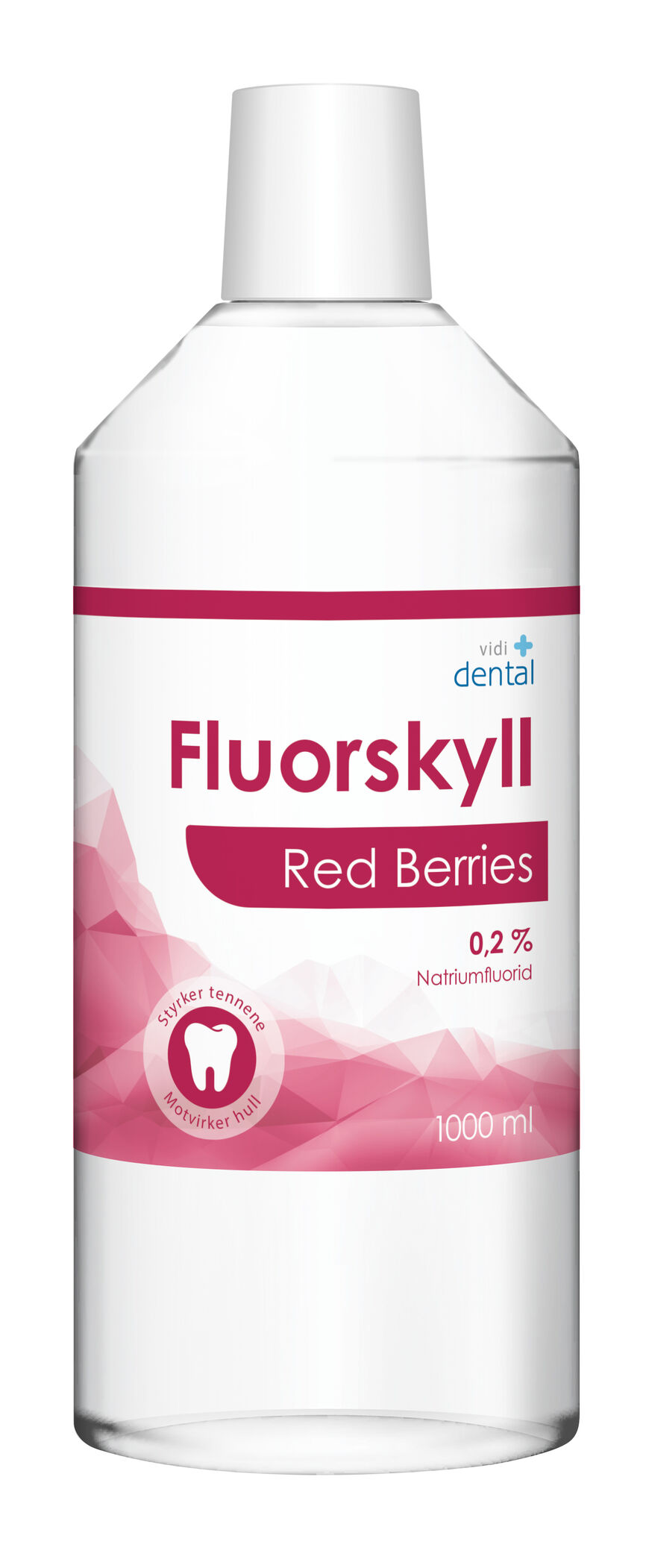 Vidi dental fluorskyll 0,2 % red berries 1000 ml