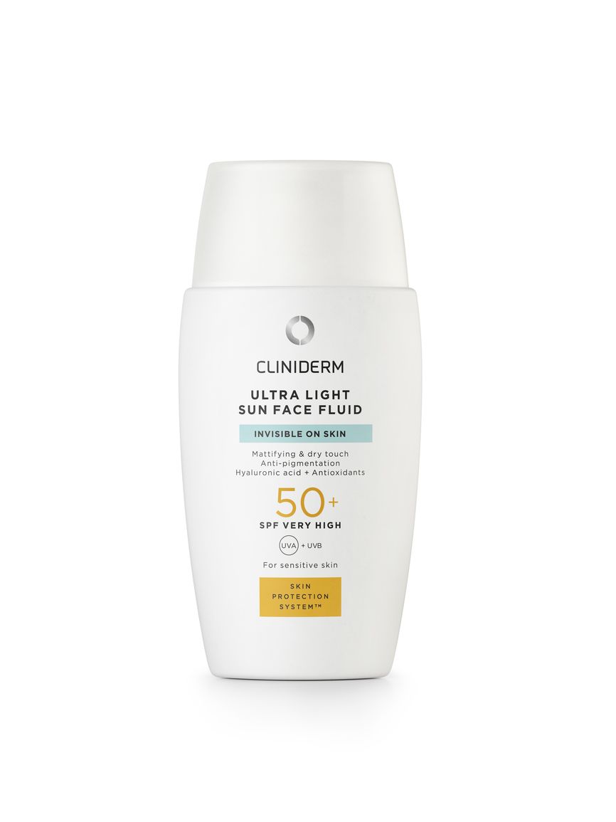 Cliniderm Sun Ultra Light Face Fluid Solkrem SPF50+ 40 ml