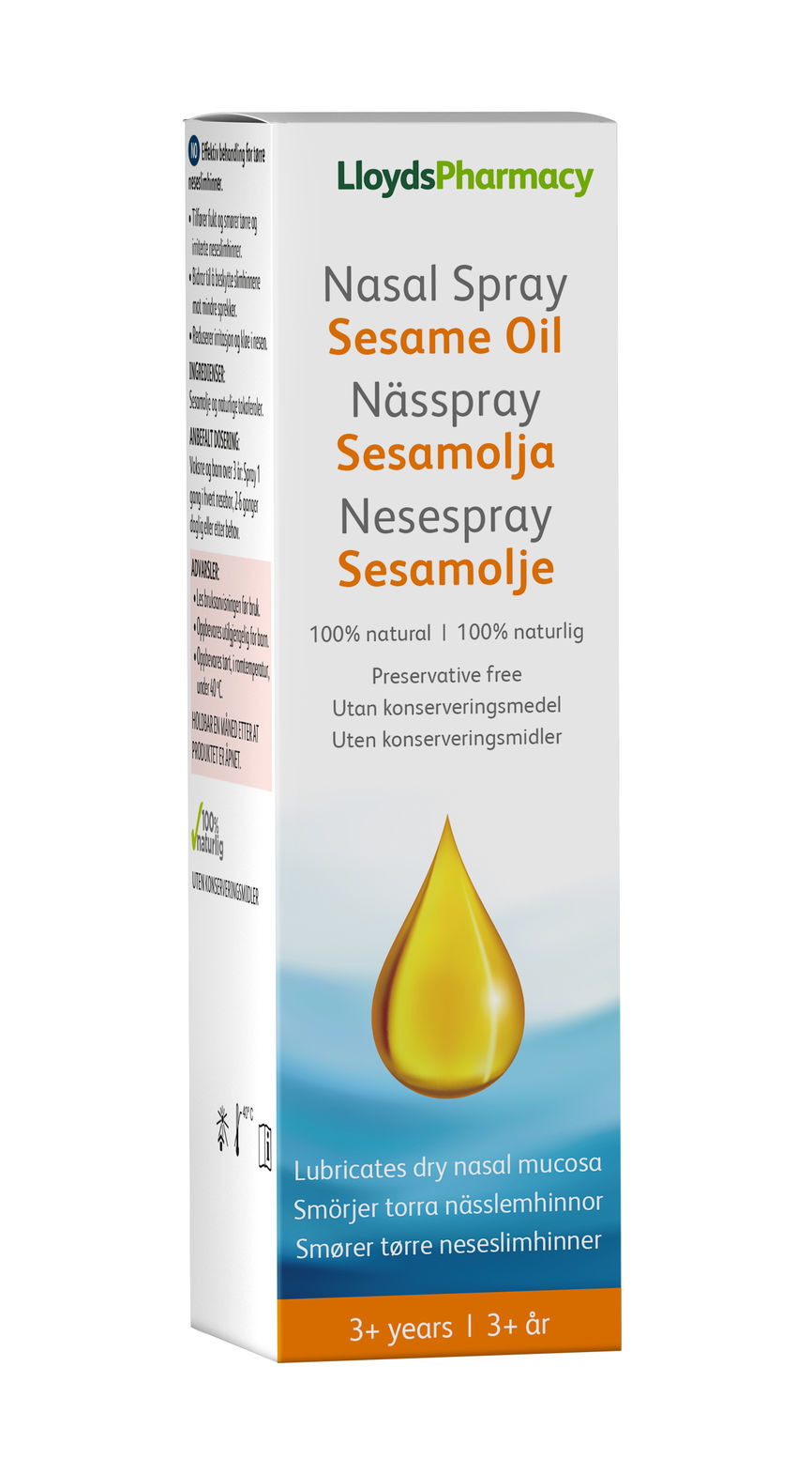 LloydsPharmacy nesespray med sesamolje 15 ml