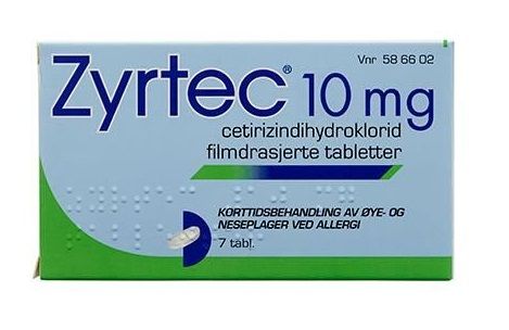 Zyrtec 10 mg tabletter 7 stk