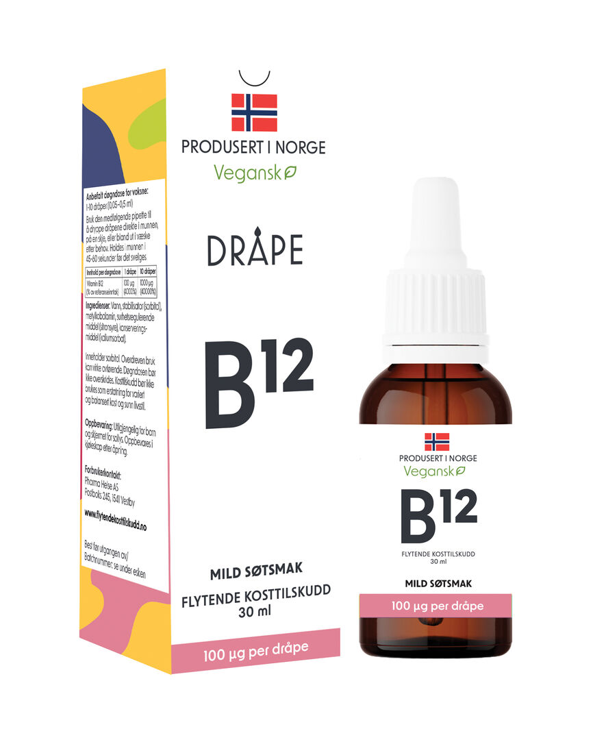 Dråpe vegansk B12 30 ml