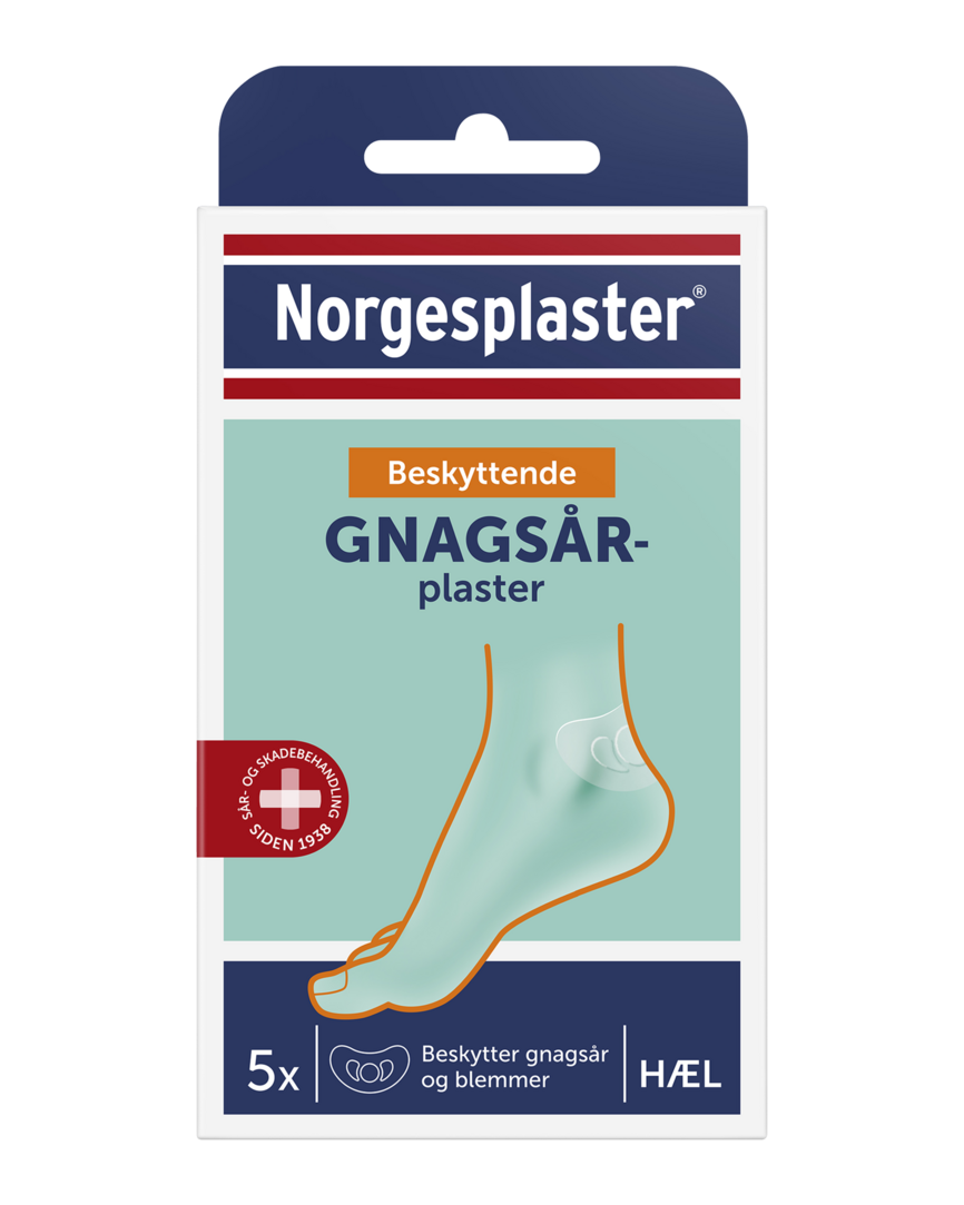 Norgesplaster Beskyttende gnagsårplaster hæl 5 stk