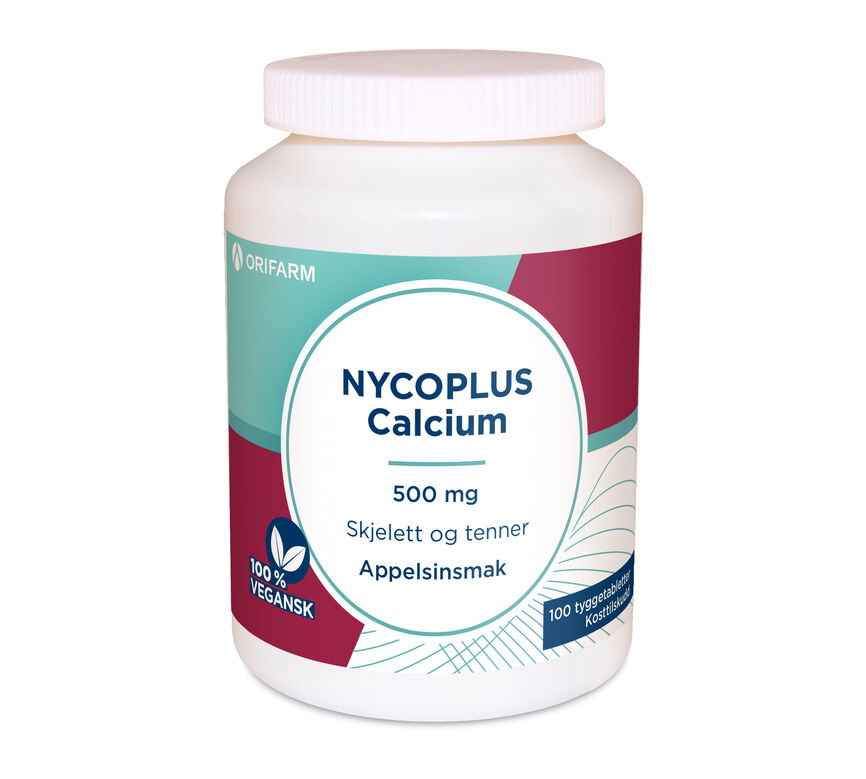Nycoplus Kalsium 500 mg 100 tyggetabletter