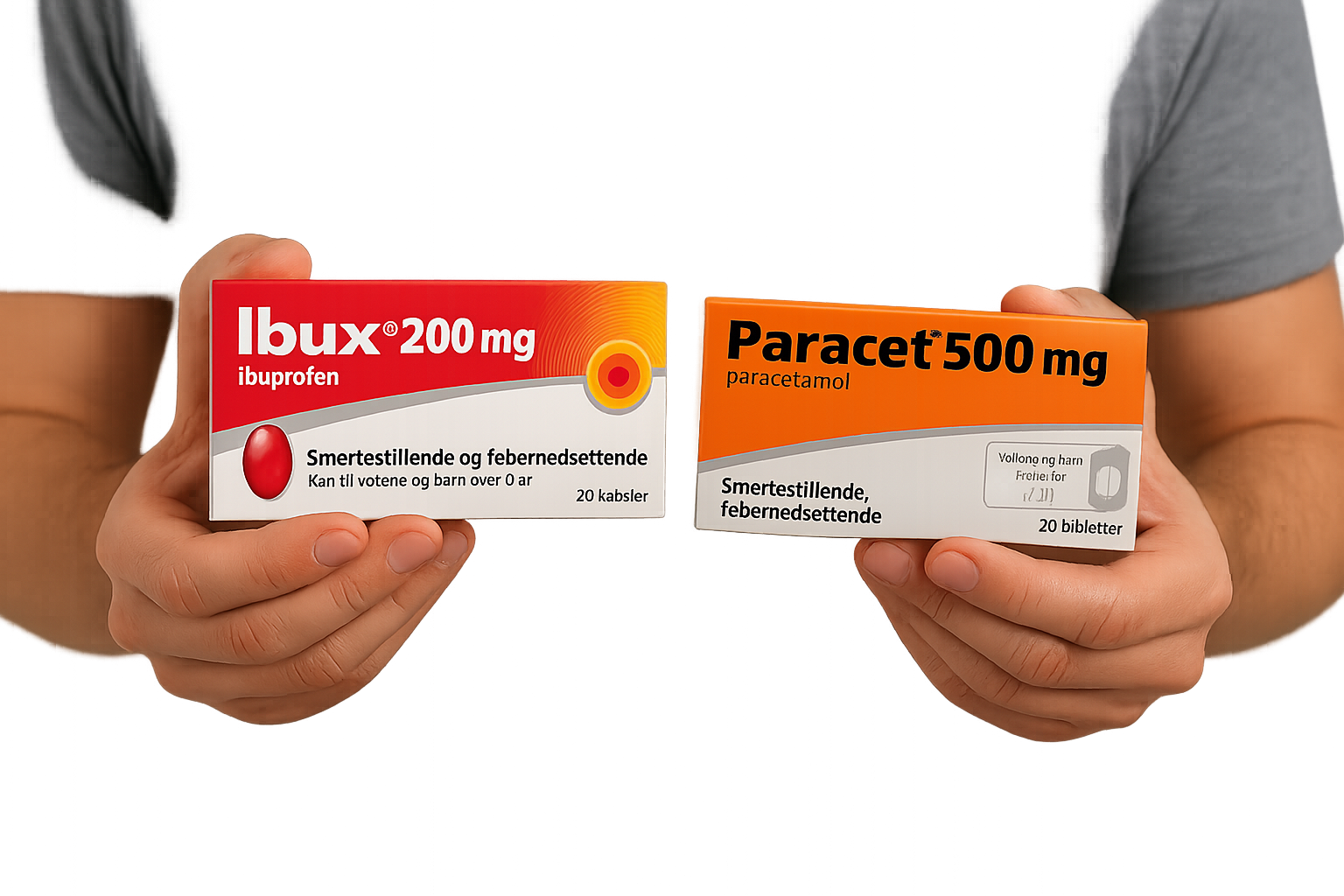 Hva er forskjellen på Paracet og Ibux? Trygg bruk av smertestillende