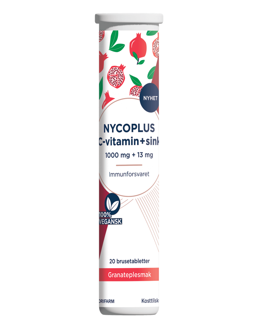 Nycoplus C-vitamin Granateple brusetabletter 20 stk.