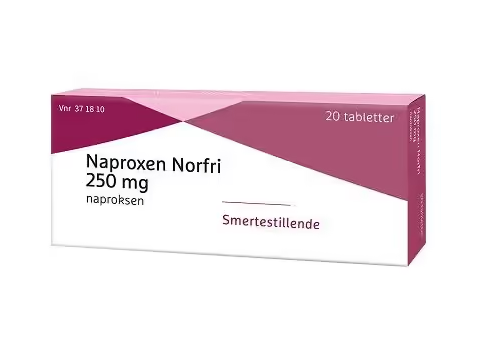Naproxen Norfri 250 mg tabletter 20 stk