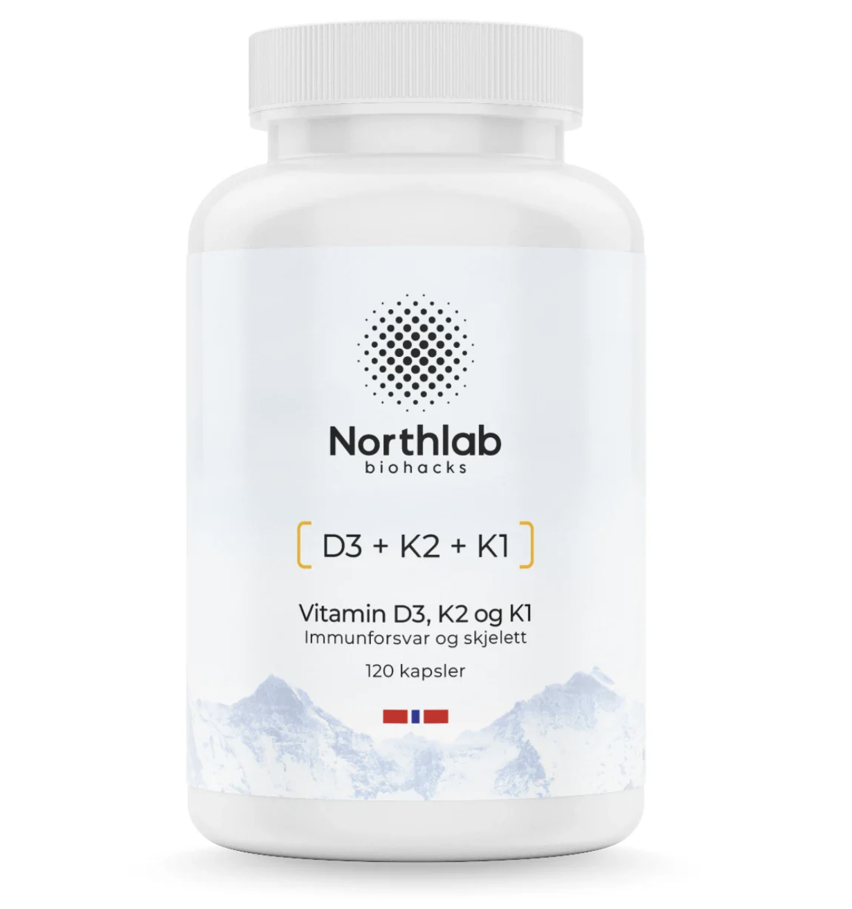 Northlab Vitamin D3 + K2 + K1 120 kapsler