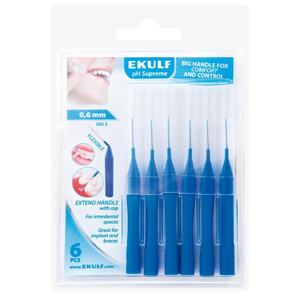 Ekulf pH Supreme Mellombørste 0,6 mm 6 stk