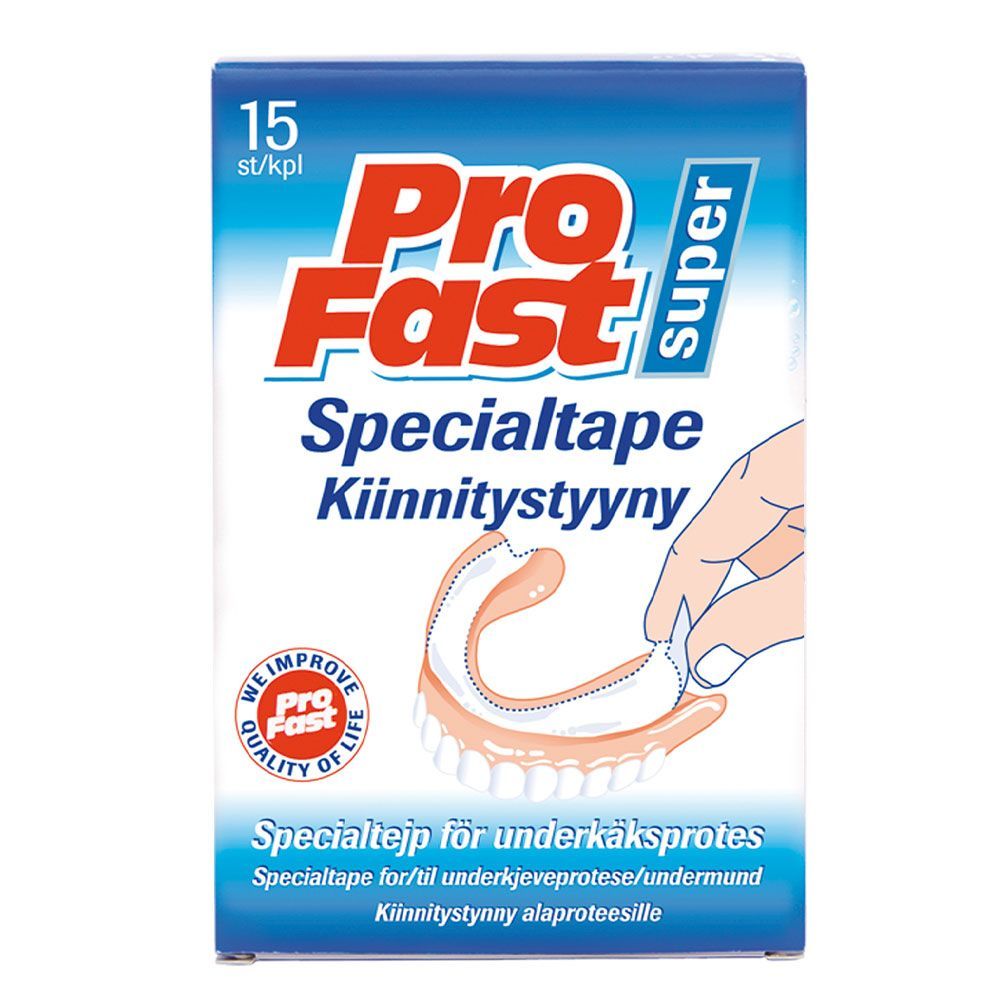 ProFast Super Special festetape underkjeveprotese 15 stk