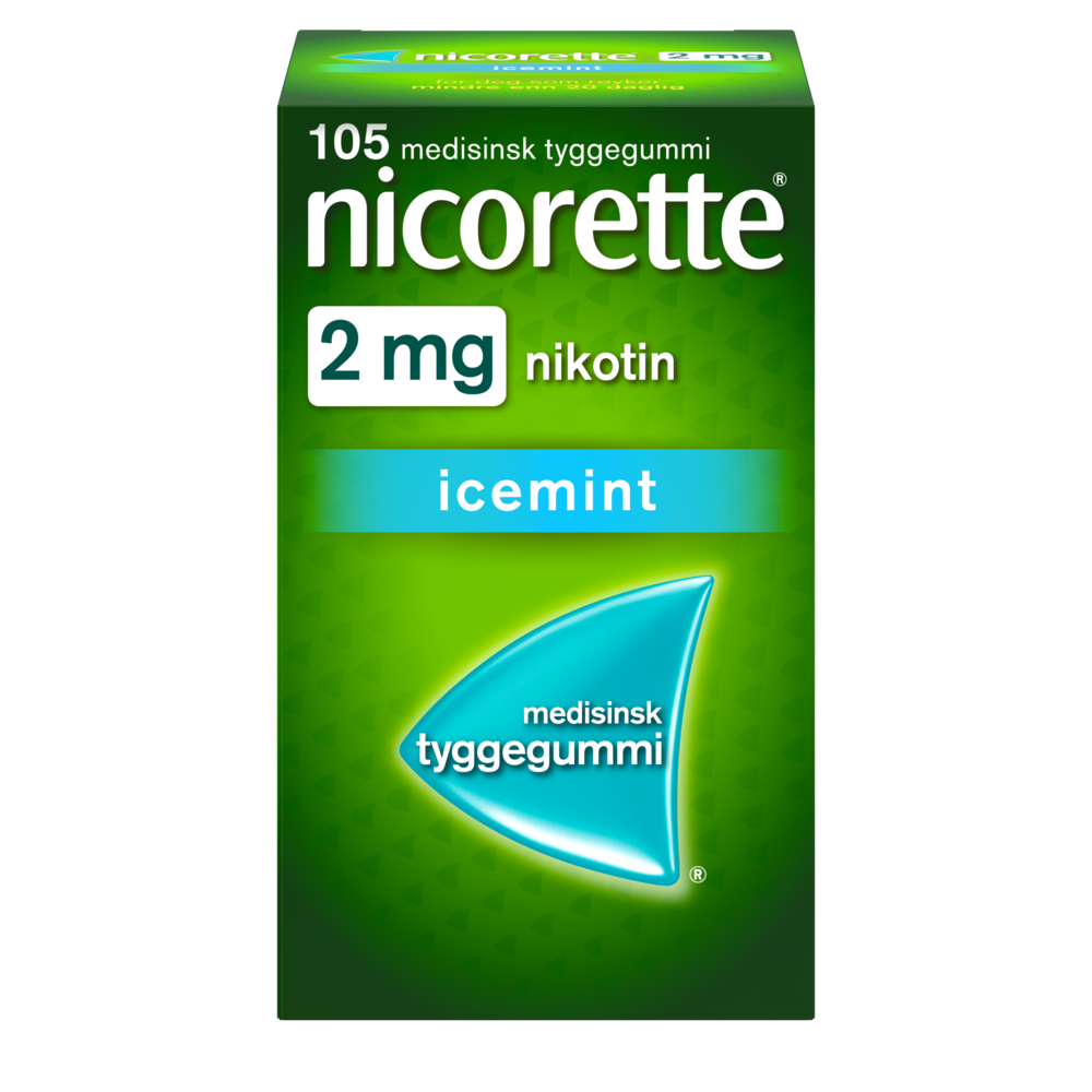 Nicorette 2 mg tyggegummi icemint 105 stk