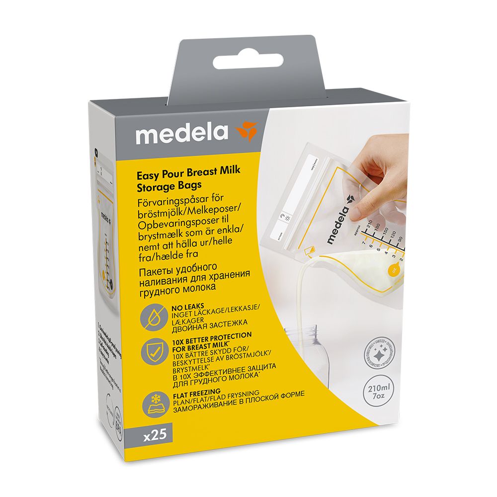 Medela Easy Pour oppbevaringsposer for brystmelk 25 stk