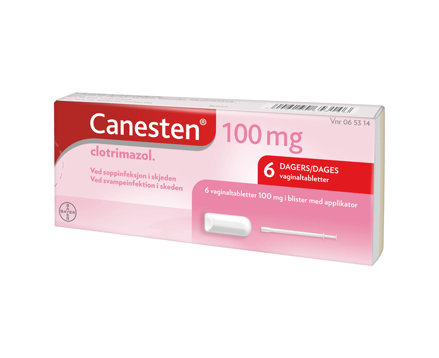 Canesten 100 mg vaginaltablett 6 stk
