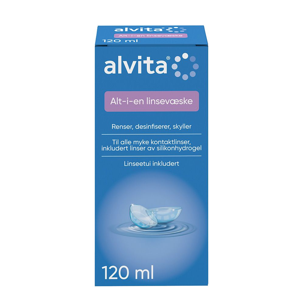 Alvita Alt-I-En Linsevæske 120 ml