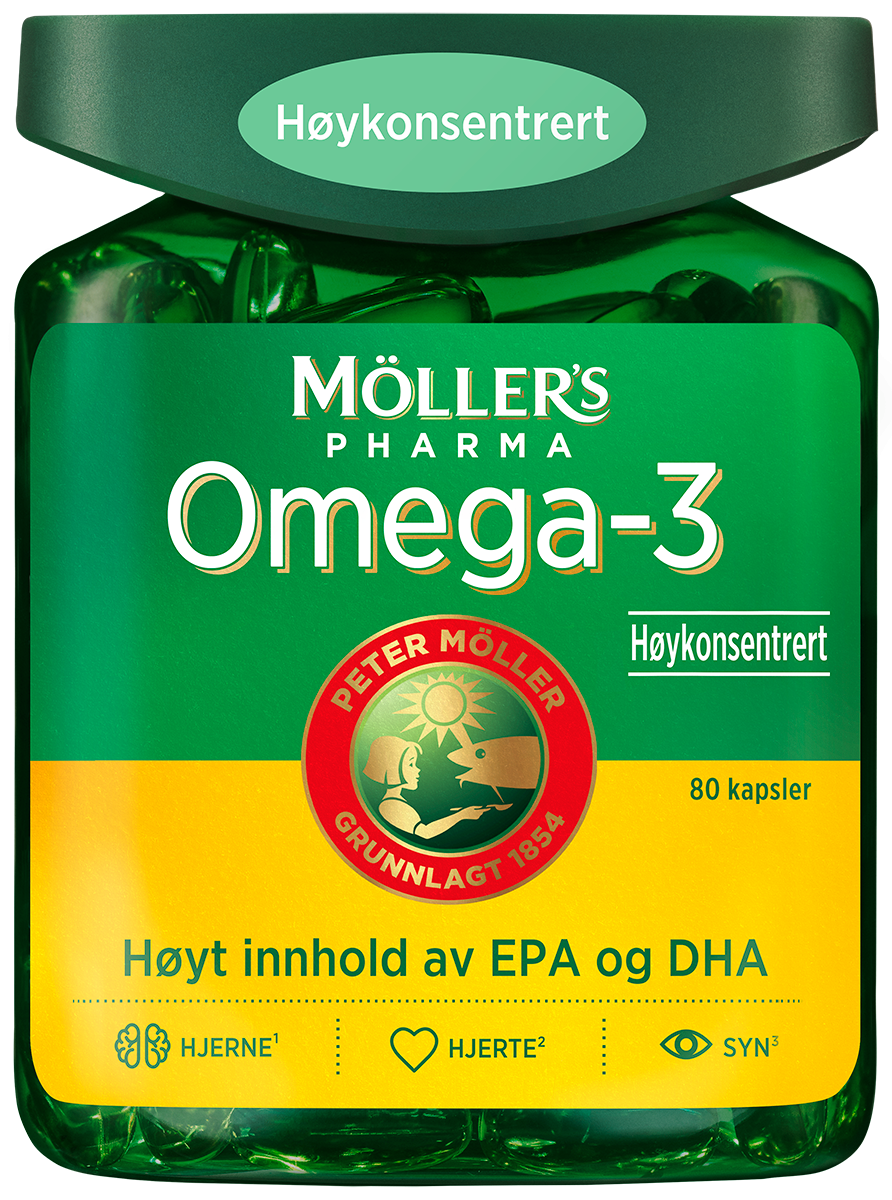 Möller's Pharma Omega-3 Høykonsentrert 80 stk