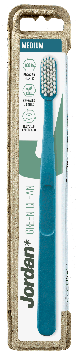 Jordan Green Clean tannbørste medium 1 stk