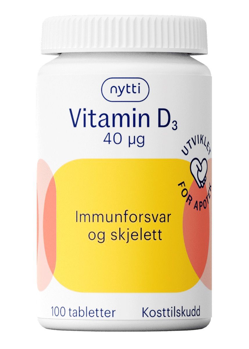 Nytti Vitamin D3 40 µg, 100 stk