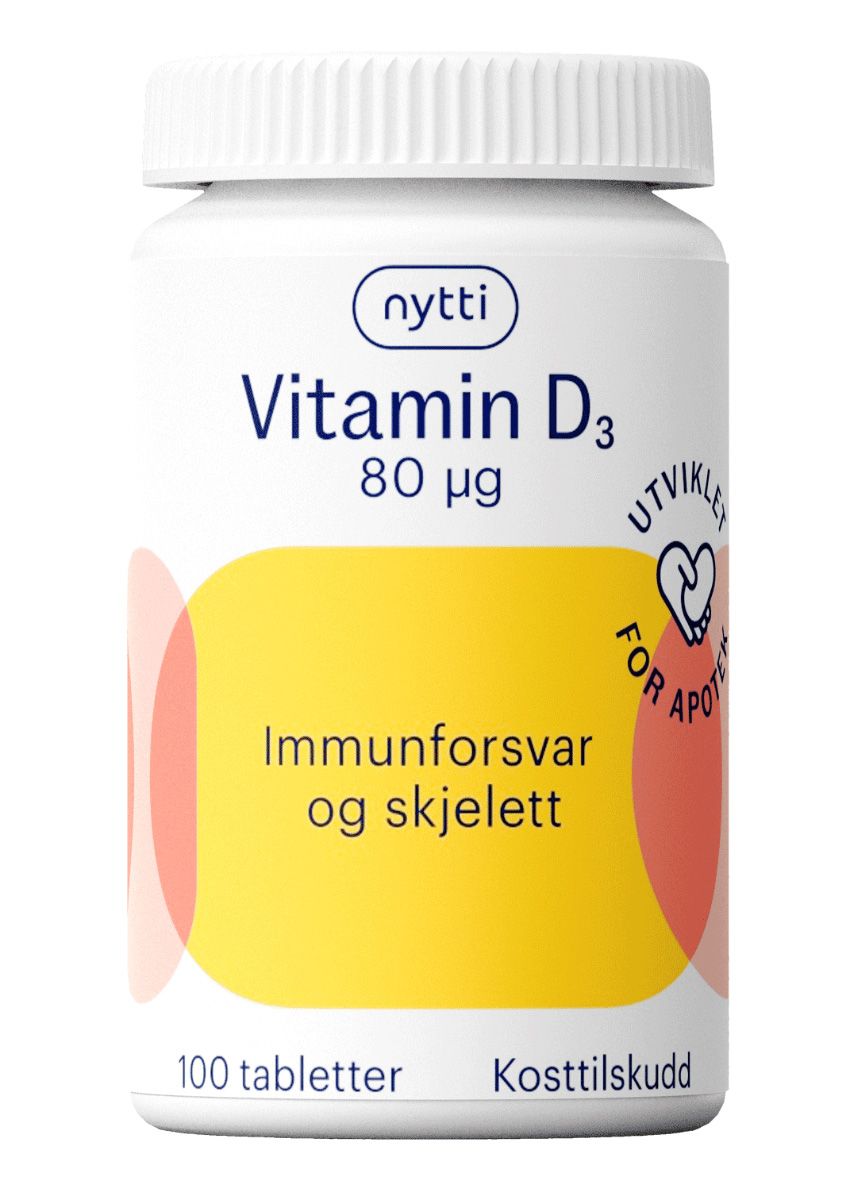 Nytti Vitamin D3 80 µg 100 stk