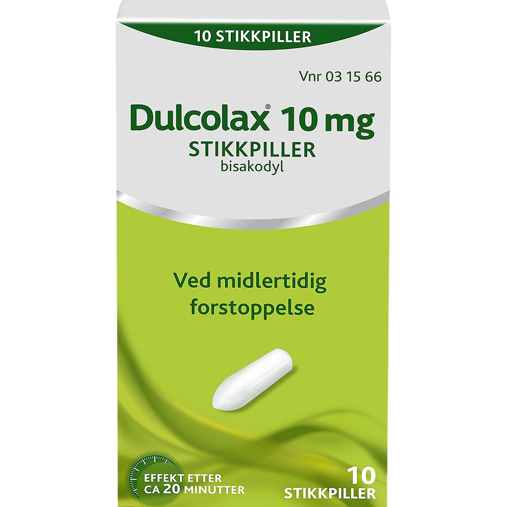 Dulcolax 10 mg stikkpiller 10 stk