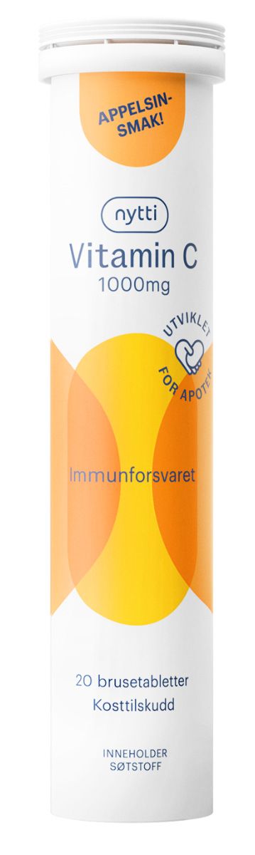 Nytti Vitamin C Brusetabletter Appelsin 1000mg