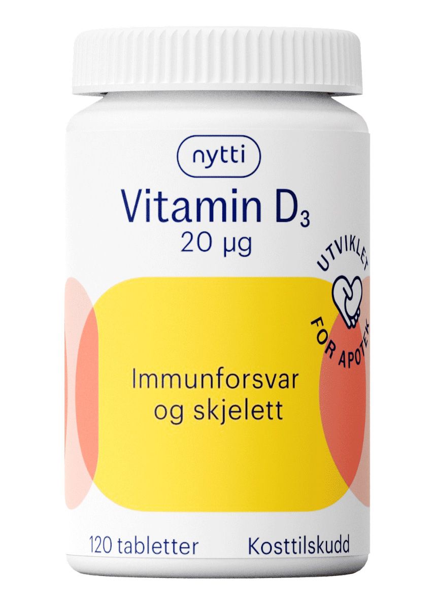 Nytti Vitamin D3 20 µg, 120 stk
