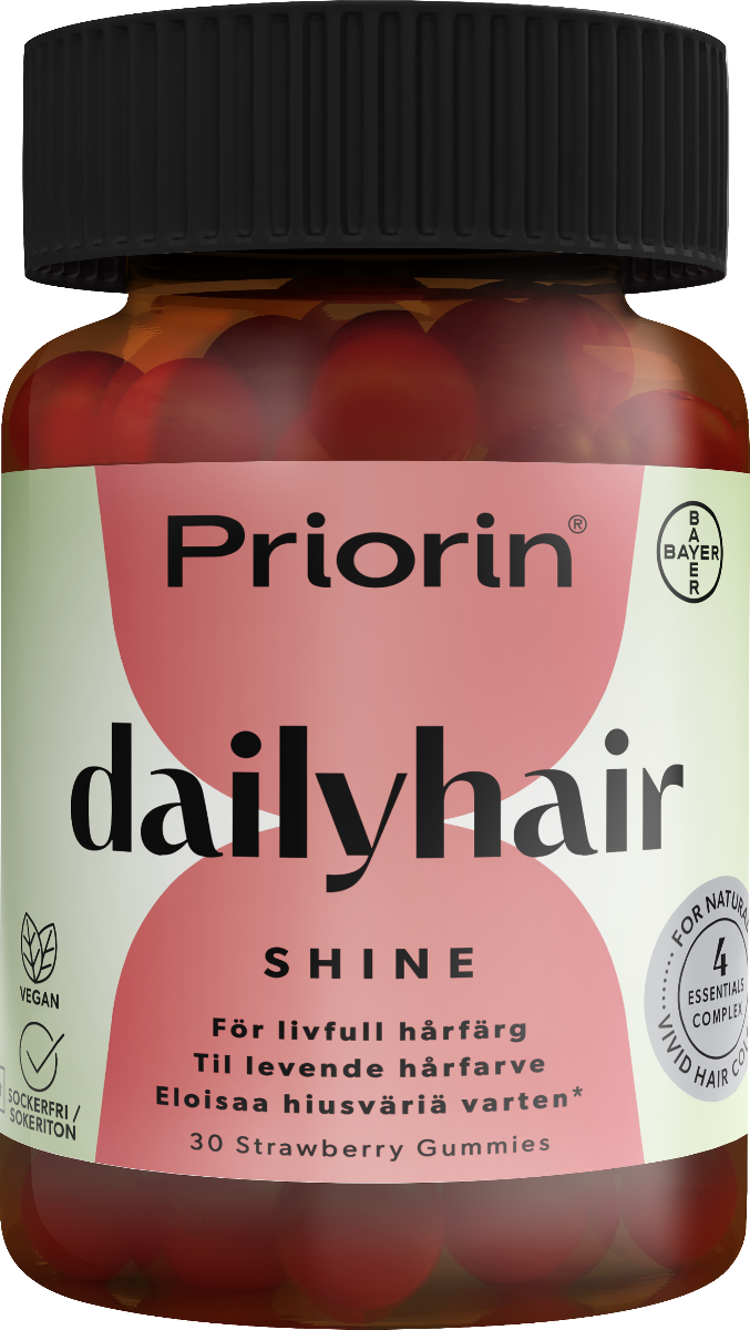 Priorin DailyHair Shine Gummies Jordbær, 30 stk.