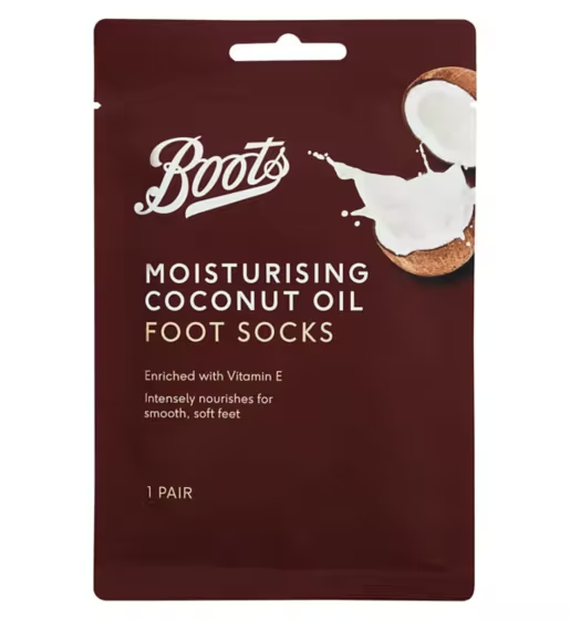Boots Fuktighetsgivende fotsokker med kokosolje, 1 par