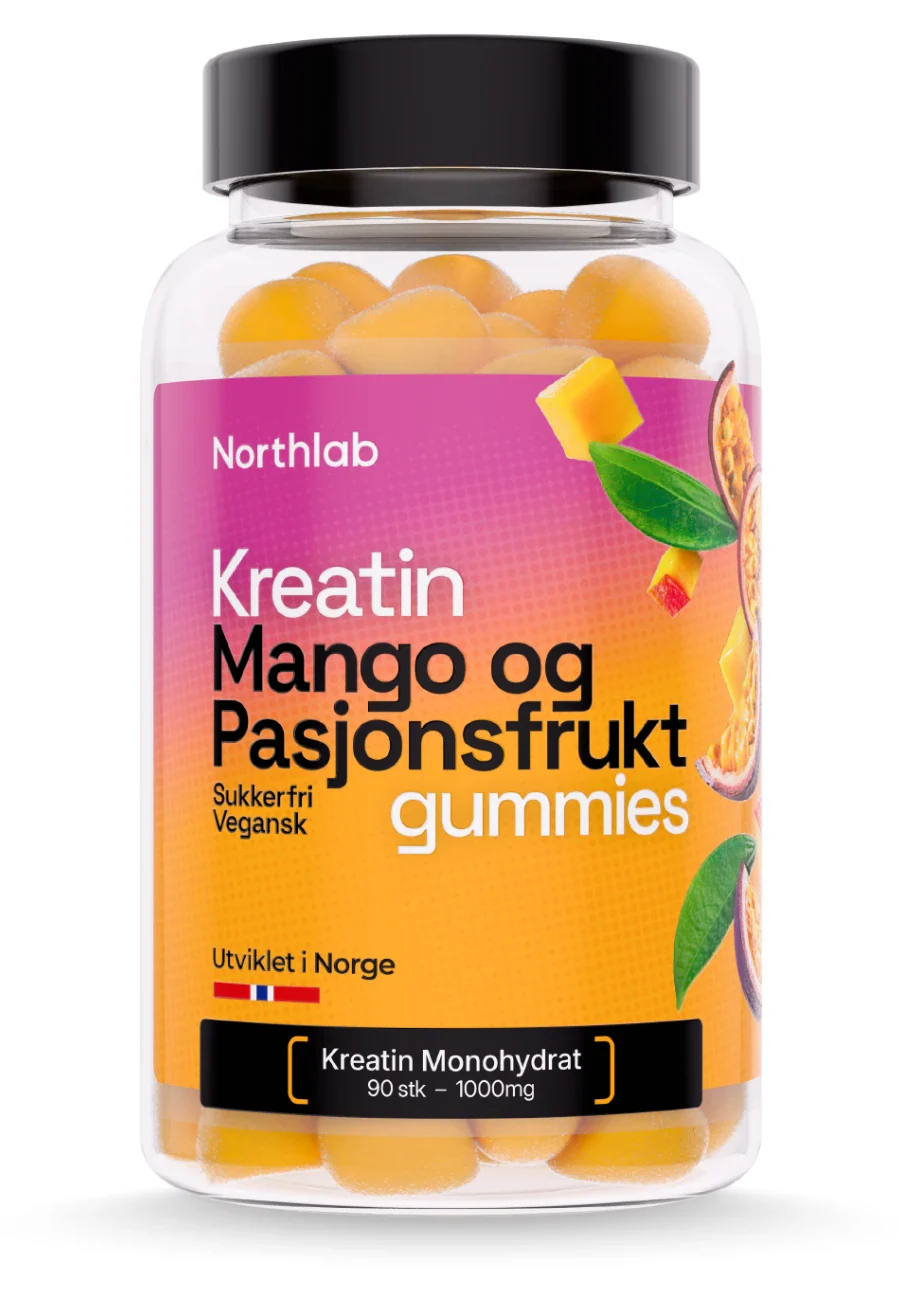 Northlab Kreatingummies med mango og pasjonsfruktsmak 1g 90 stk
