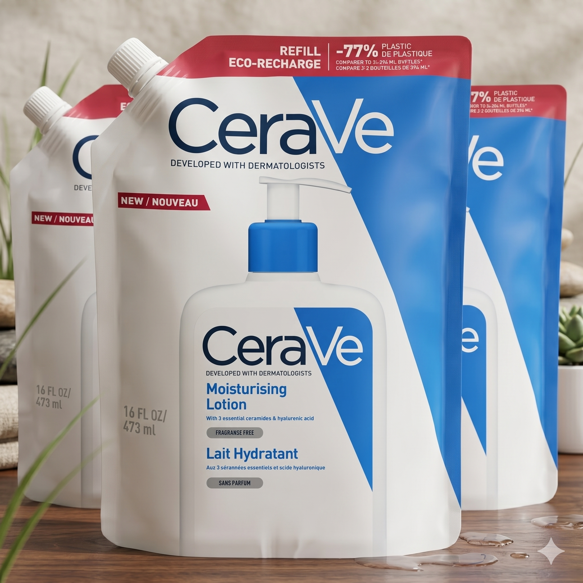 CeraVe Moisturising Lotion Fuktighetslotion Refill 473 ml x 3