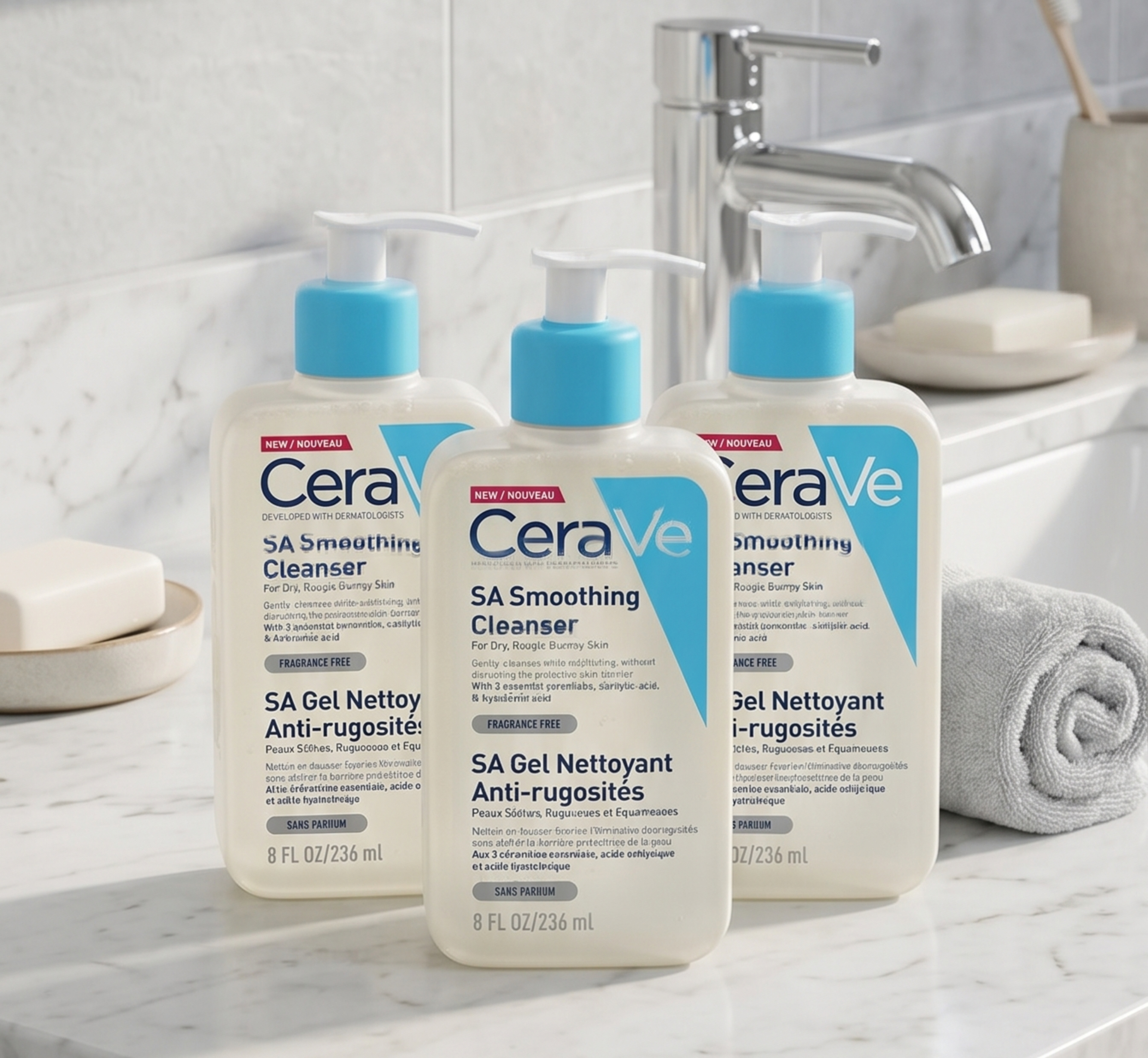 CeraVe SA Smoothing Cleanser 236 ml 3 pakning