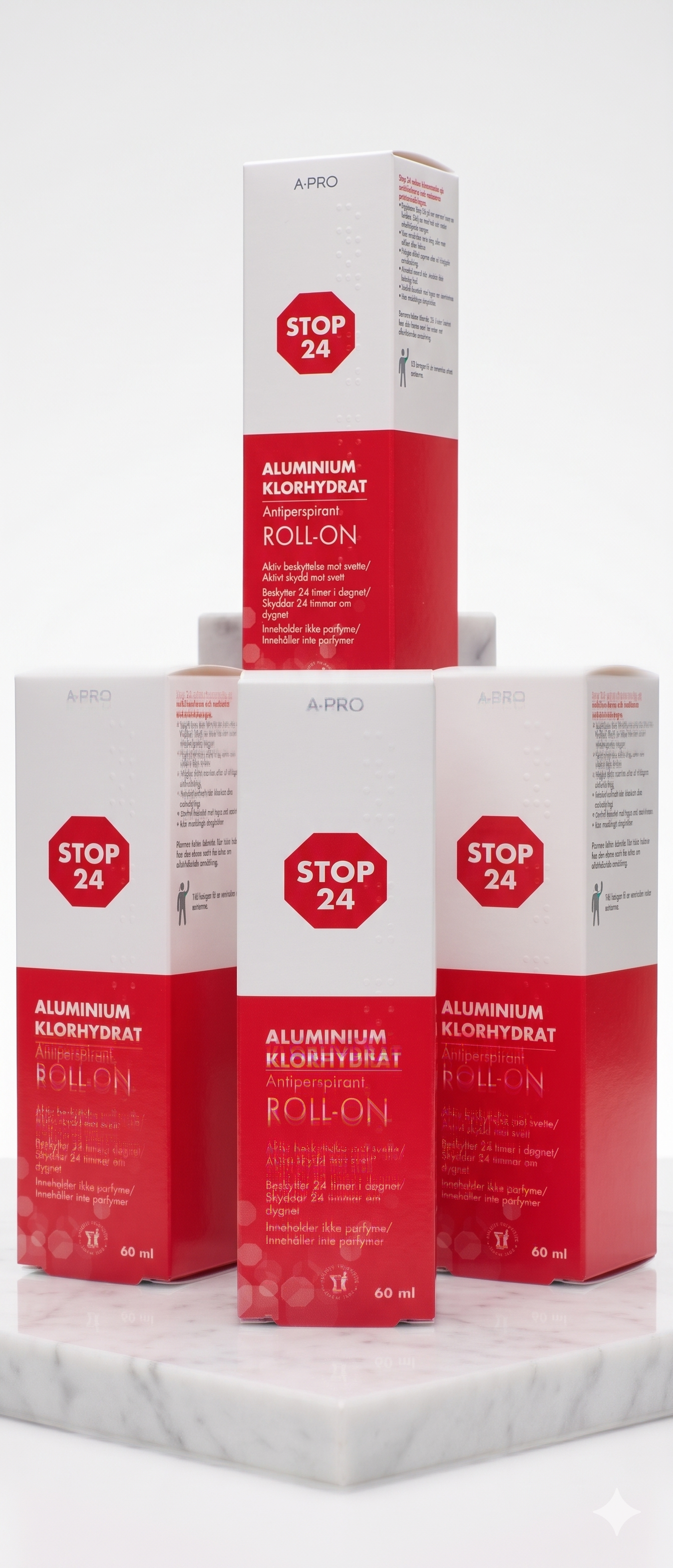 Stop 24 Roll-On 60ml 4 pakning