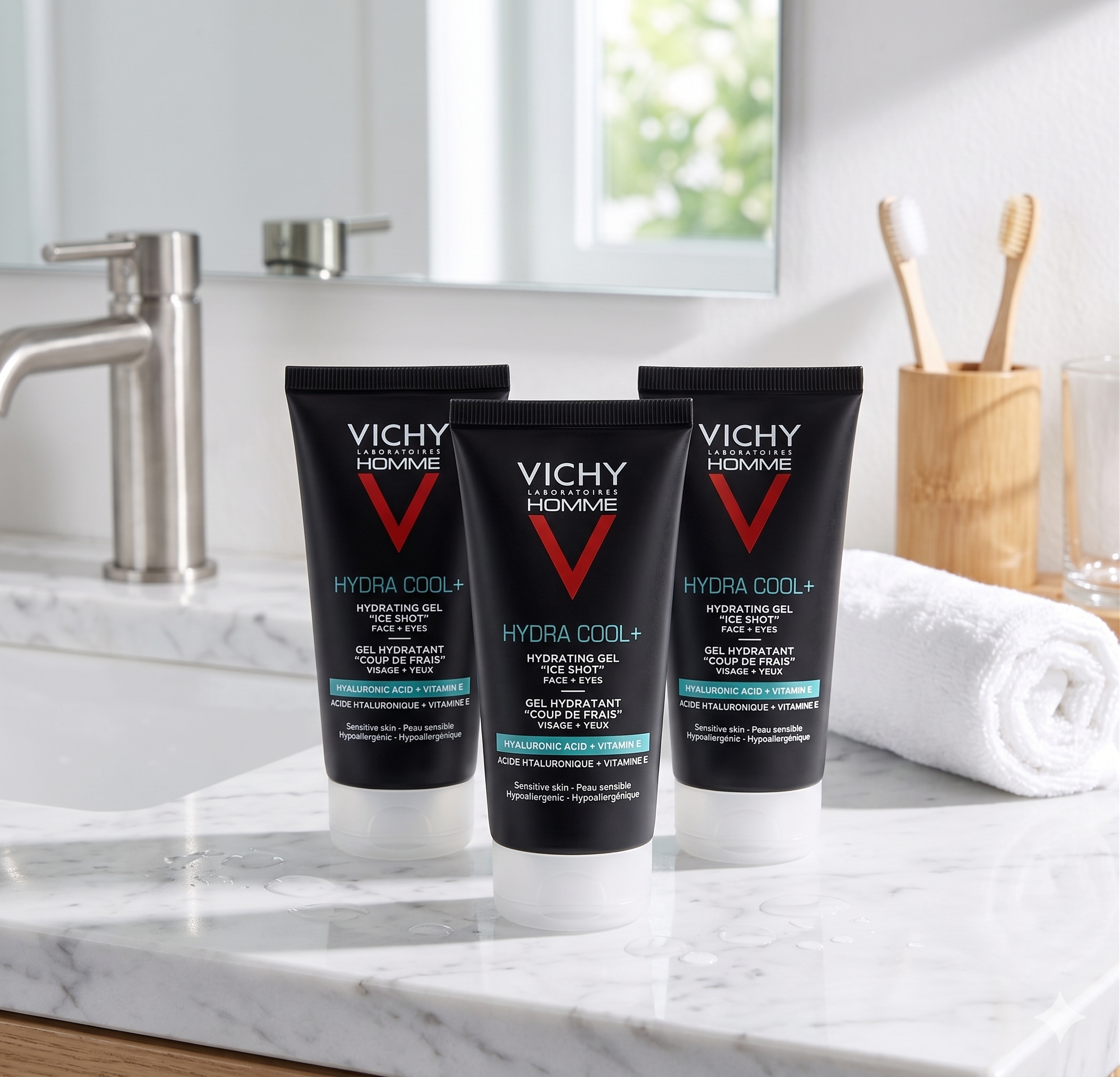 Vichy Homme Hydra Cool+ Gel 50 ml 3 pakning