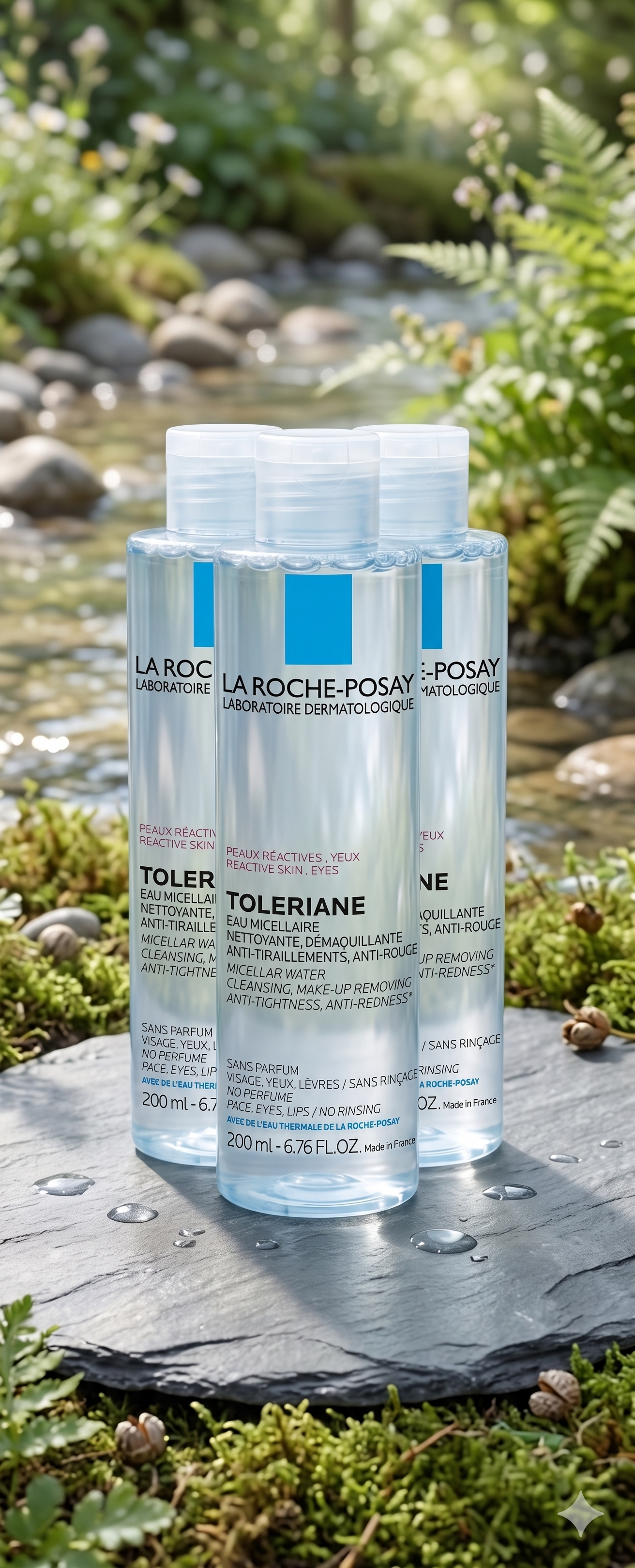 La Roche-Posay 3 in 1 Rensevann 200 ml 3 pakning